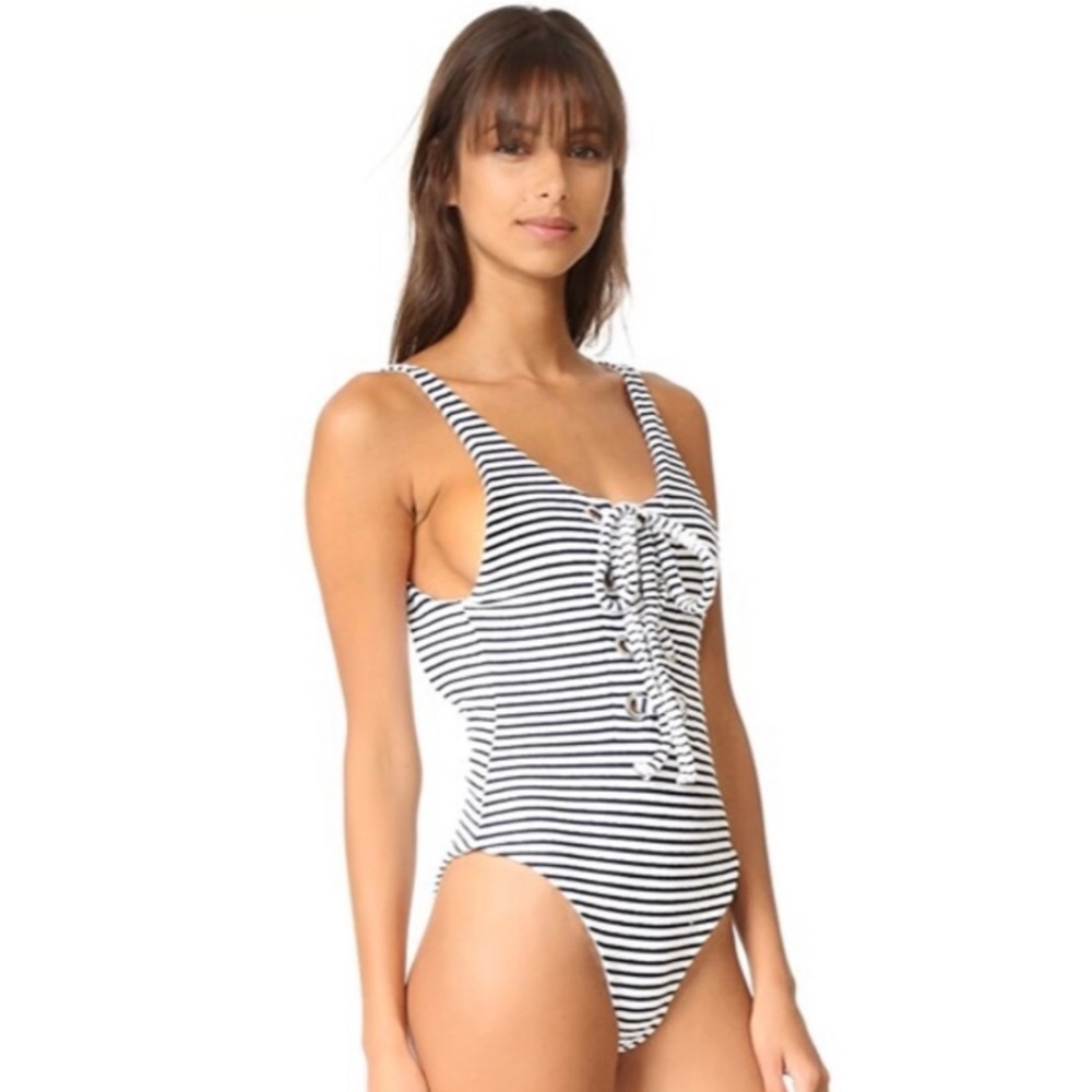 Mara Hoffman Terry Lace-up One Piece